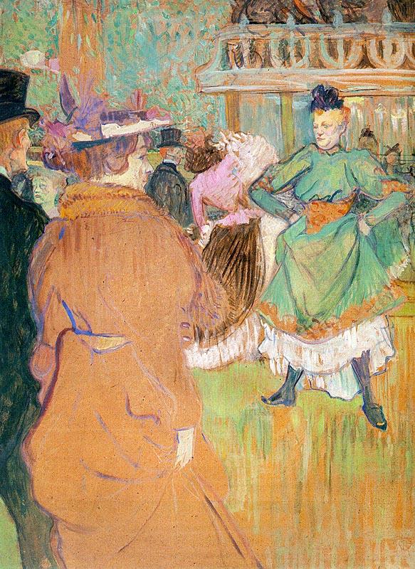  Henri  Toulouse-Lautrec The Beginning of the Quadrille at the Moulin Rouge oil painting picture
